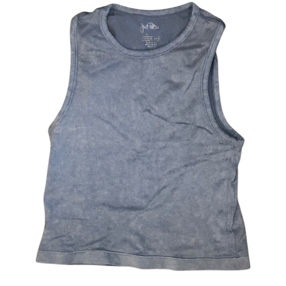 Vintage Just Polly stretchy sleeveless shirt tank top baby blue y2k women’s med - Picture 3 of 5